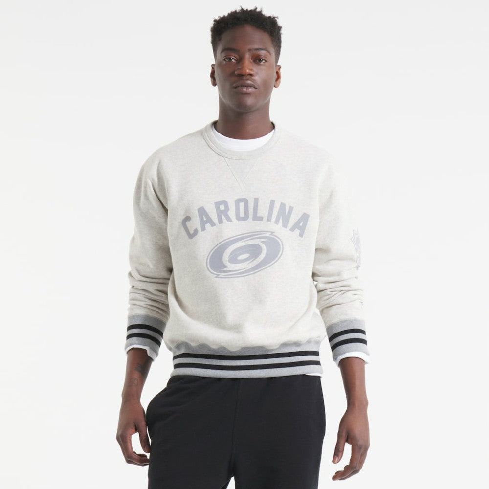 Carolina Hurricanes Todd Snyder by Fanatics Relaxed Canadian Fleece Crew - Heather Gray | US 202846098