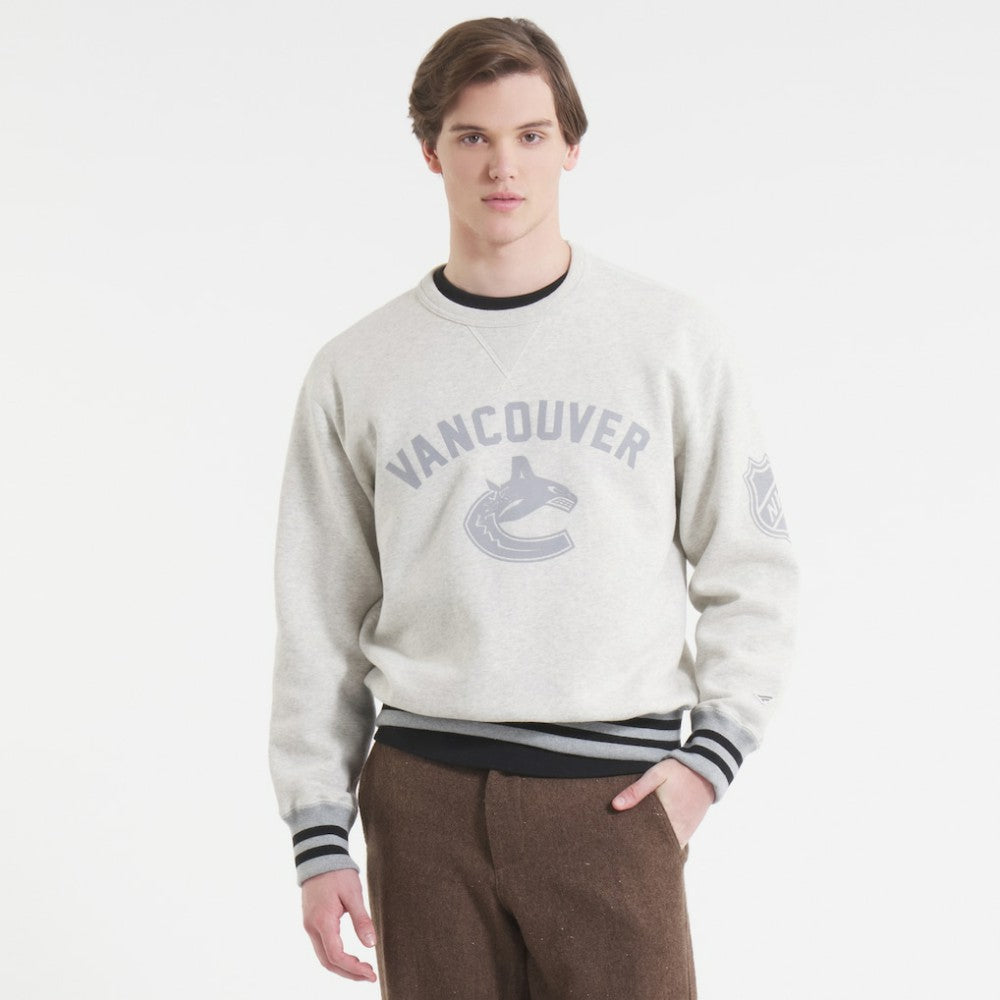 Vancouver Canucks Todd Snyder by Fanatics Relaxed Canadian Fleece Crew - Heather Gray | US 202846100
