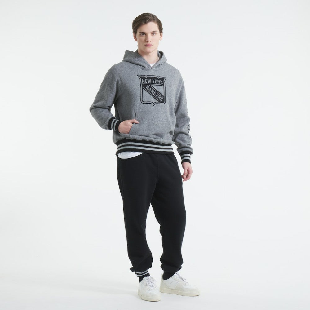 New York Rangers Todd Snyder by Fanatics Relaxed Canadian Fleece Hoodie - Dark Heather Gray | US 202846110
