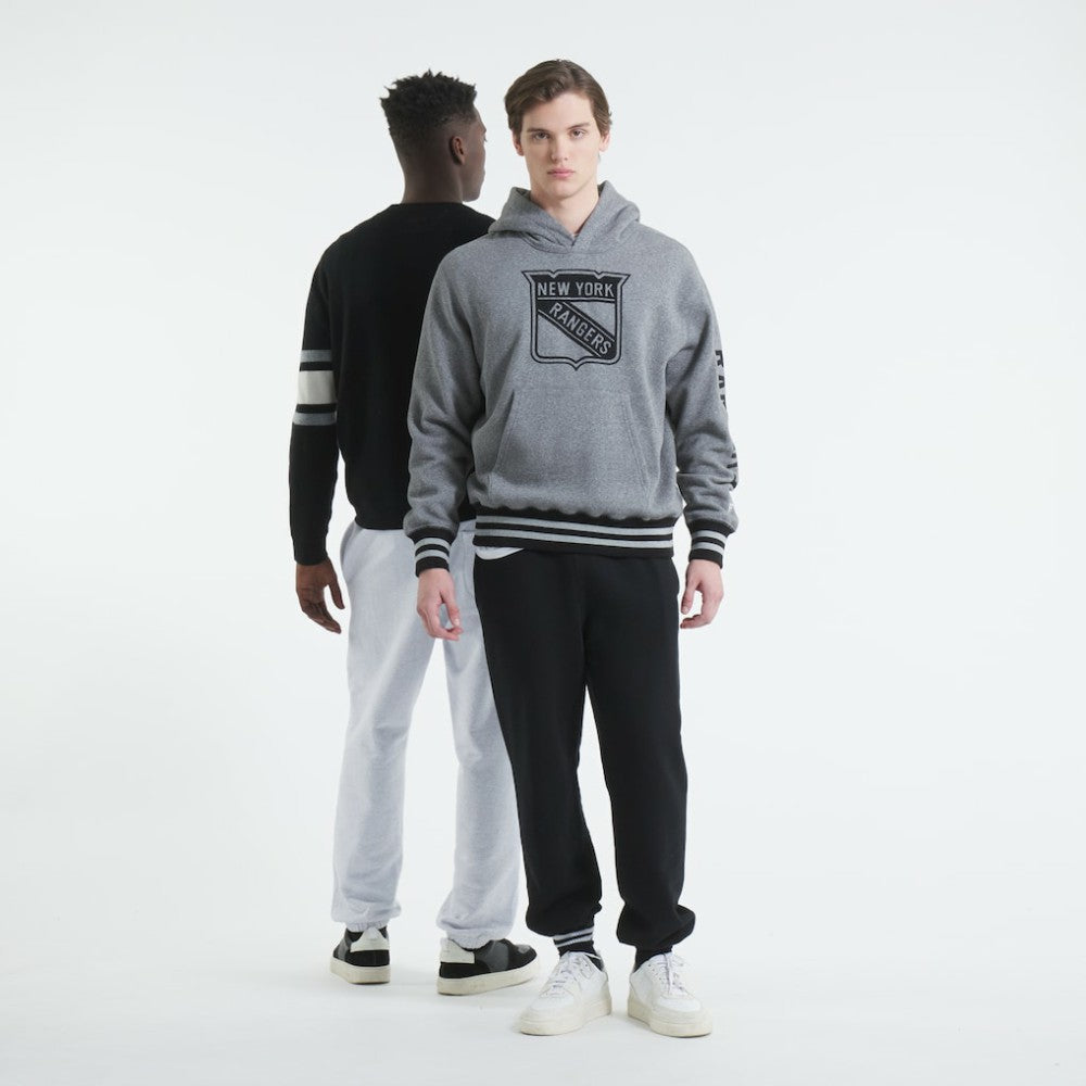 New York Rangers Todd Snyder by Fanatics Relaxed Canadian Fleece Hoodie - Dark Heather Gray | US 202846110