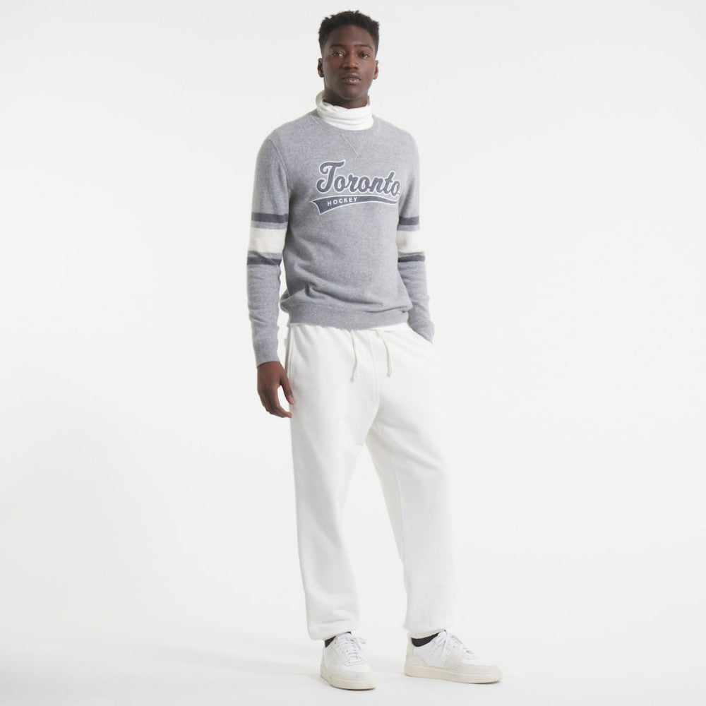 Toronto Maple Leafs Todd Snyder by Fanatics Cashmere Crew Sweater - Athletic Heather Gray | US 202846113