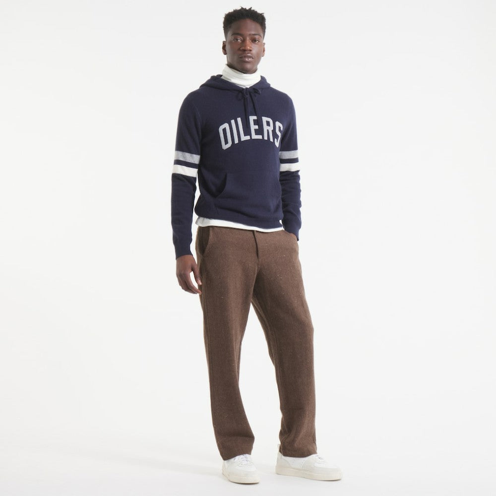 Edmonton Oilers Todd Snyder by Fanatics Cashmere Hooded Sweater - Navy | US 202846115