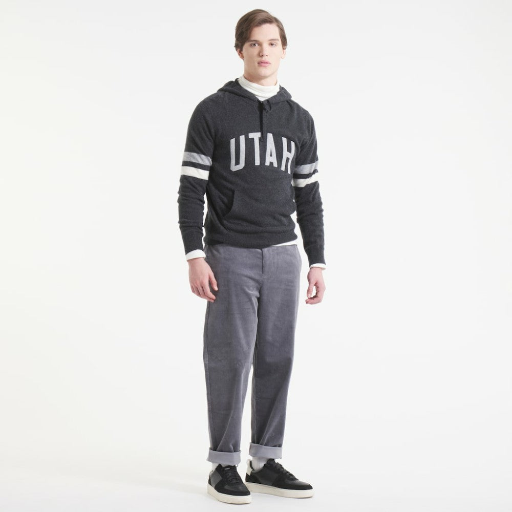 Utah Mammoth Todd Snyder by Fanatics Cashmere Hooded Sweater - Heather Black | US 202846119