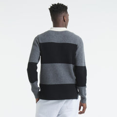 Chicago Blackhawks Todd Snyder by Fanatics Cashmere Rugby Sweater - Dark Heather Gray | US 202846123