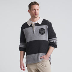 Los Angeles Kings Todd Snyder by Fanatics Cashmere Rugby Sweater - Athletic Heather Gray | US 202846125