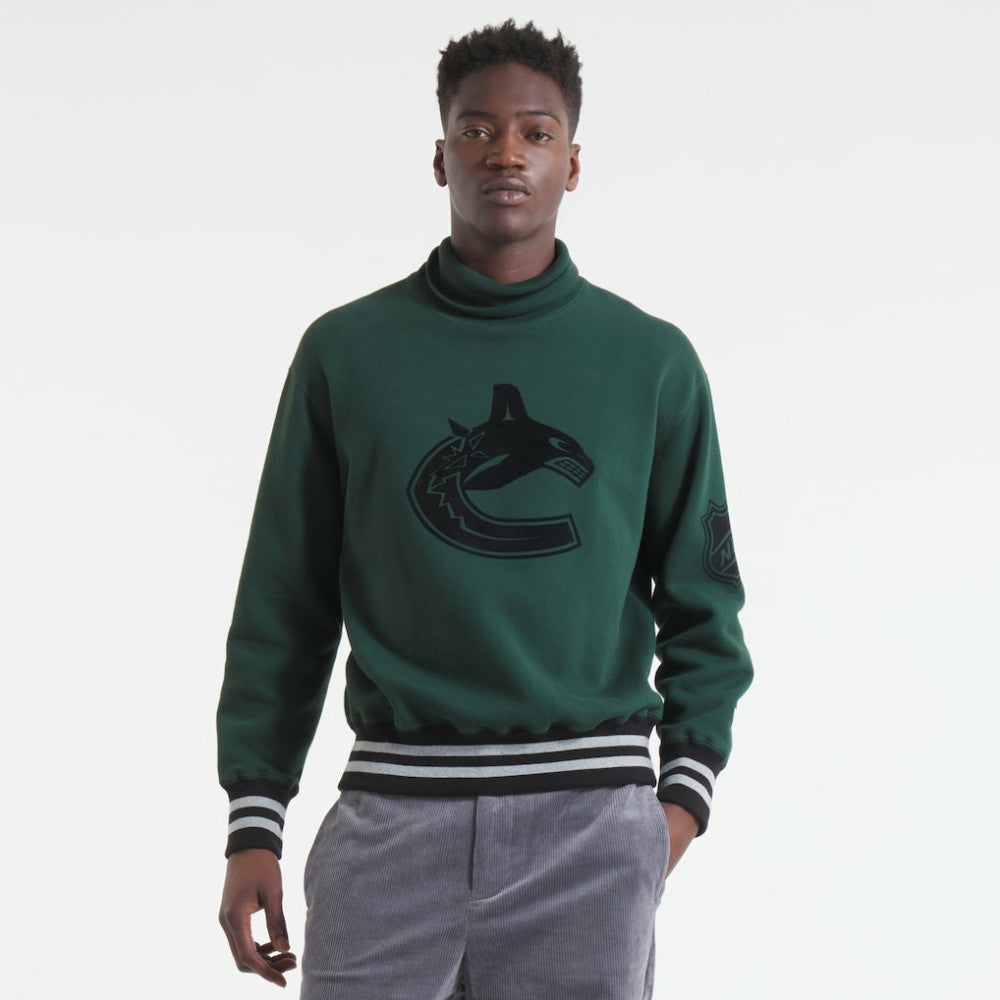 Vancouver Canucks Todd Snyder by Fanatics Relaxed Canadian Fleece Turtleneck - Dark Green | US 202846136