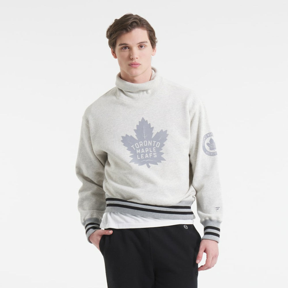 Toronto Maple Leafs Todd Snyder by Fanatics Relaxed Canadian Fleece Turtleneck - Heather Gray | US 202846139