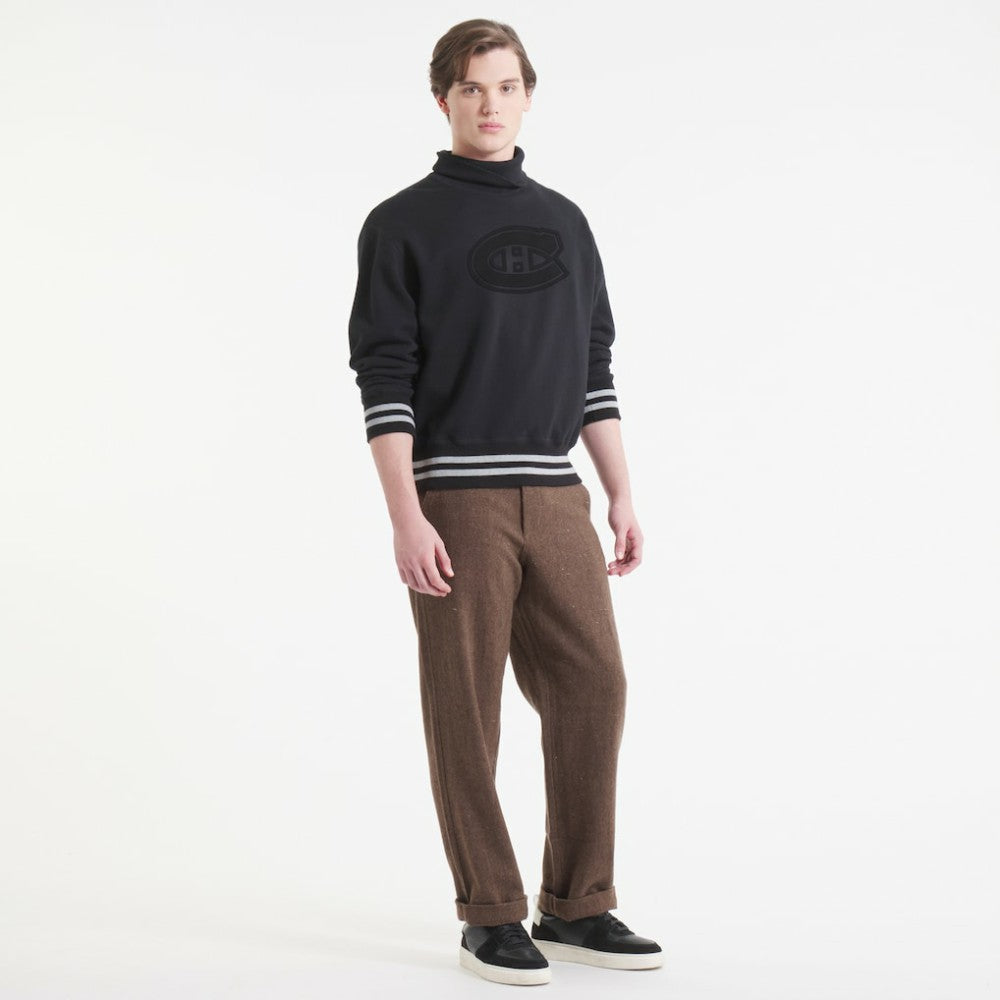 Montreal Canadiens Todd Snyder by Fanatics Relaxed Canadian Fleece Turtleneck - Black | US 202846141