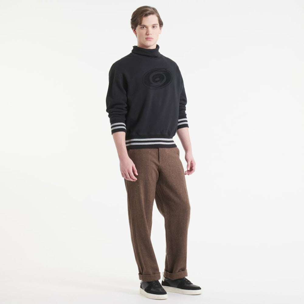 Carolina Hurricanes Todd Snyder by Fanatics Relaxed Canadian Fleece Turtleneck - Black | US 202846142