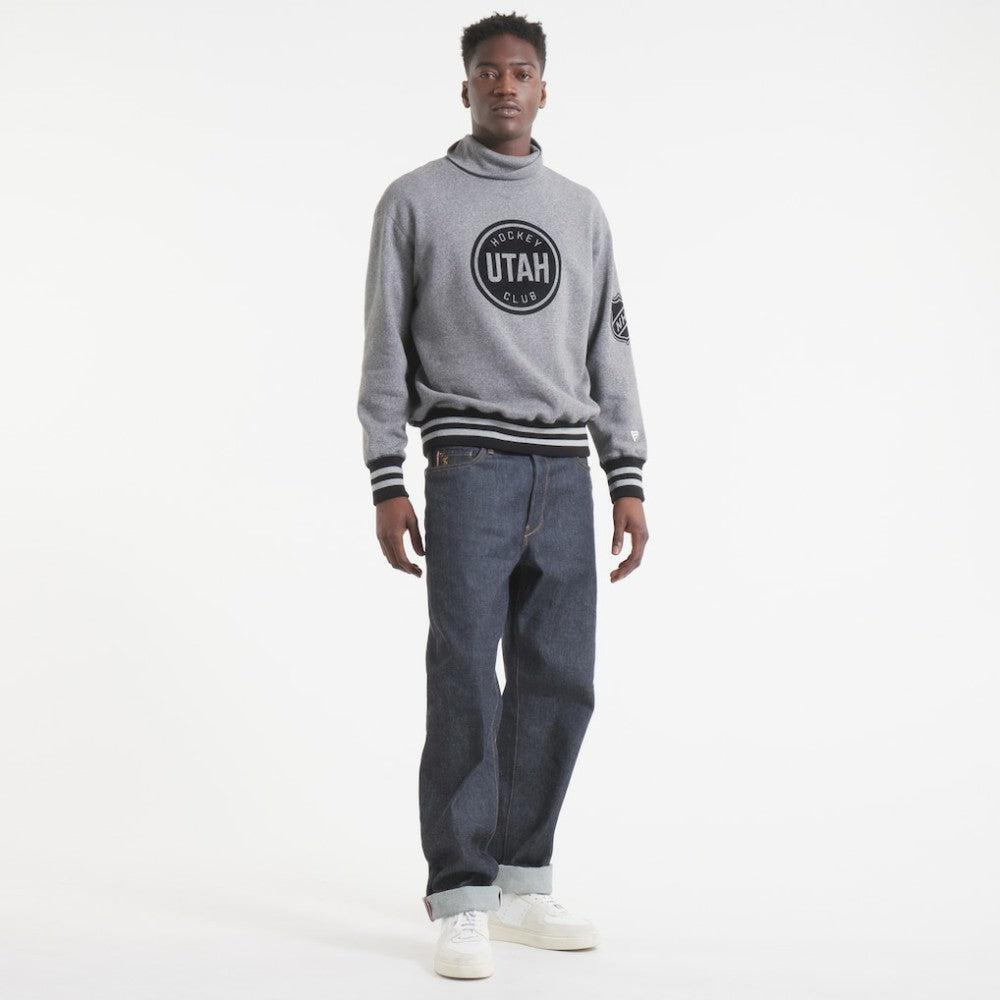 Utah Mammoth Todd Snyder by Fanatics Relaxed Canadian Fleece Turtleneck - Dark Heather Gray | US 202846143