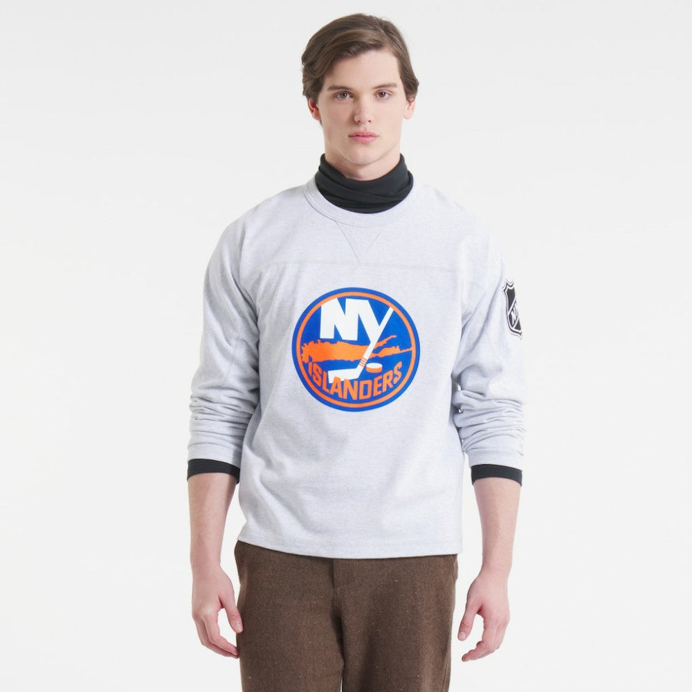 New York Islanders Todd Snyder by Fanatics Heavyweight Football Jersey - Heather Gray | US 202846151