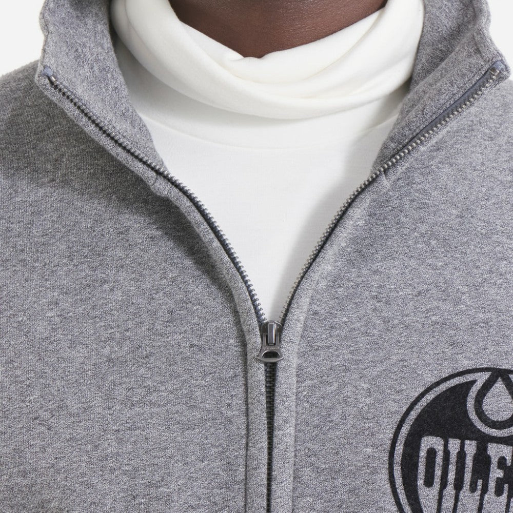 Edmonton Oilers Todd Snyder by Fanatics Full-Zip Fleece - Dark Heather Gray | US 202846161
