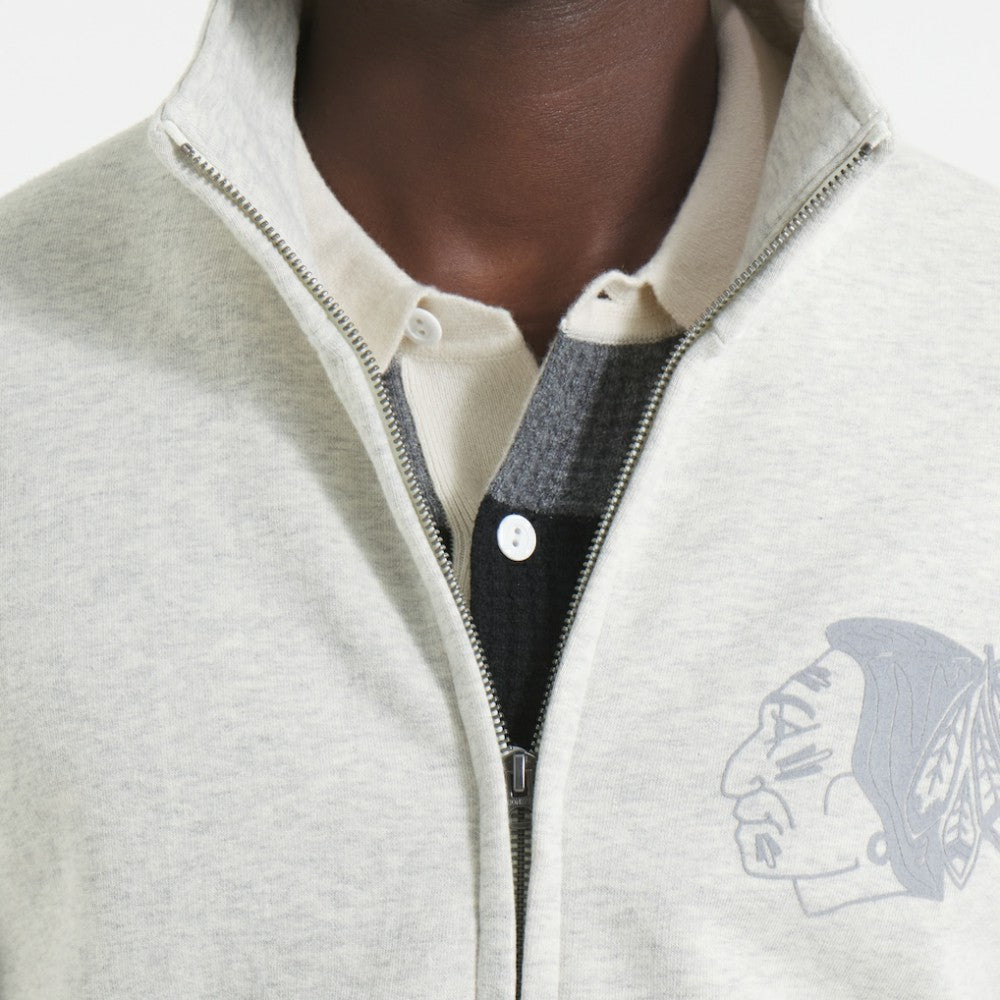 Chicago Blackhawks Todd Snyder by Fanatics Full-Zip Fleece - Heather Gray | US 202846162