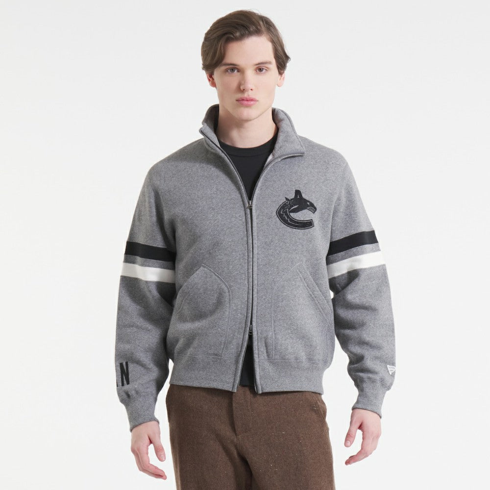 Vancouver Canucks Todd Snyder by Fanatics Full-Zip Fleece - Dark Heather Gray | US 202846164
