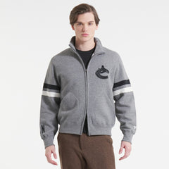 Vancouver Canucks Todd Snyder by Fanatics Full-Zip Fleece - Dark Heather Gray | US 202846164