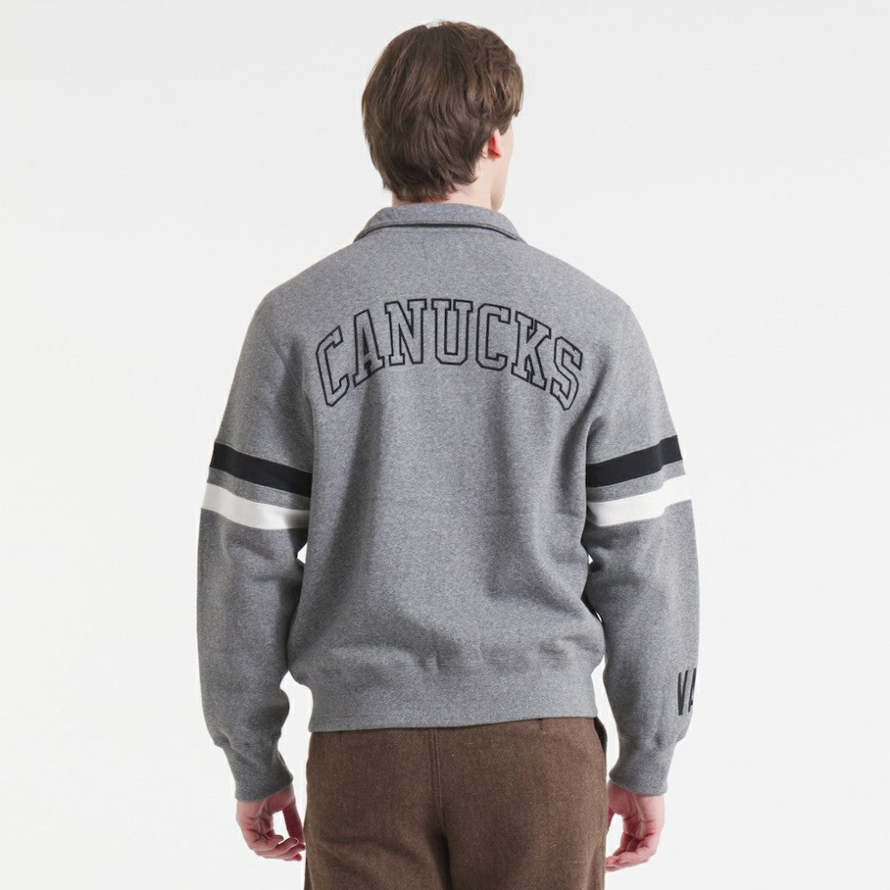 Vancouver Canucks Todd Snyder by Fanatics Full-Zip Fleece - Dark Heather Gray | US 202846164