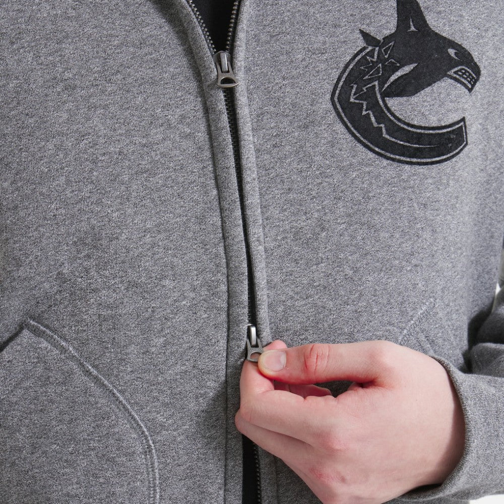 Vancouver Canucks Todd Snyder by Fanatics Full-Zip Fleece - Dark Heather Gray | US 202846164