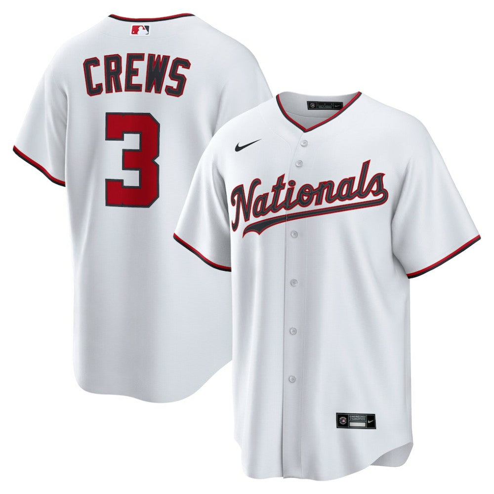 Dylan Crews Washington Nationals Nike Home Replica Jersey - White Jerseys
