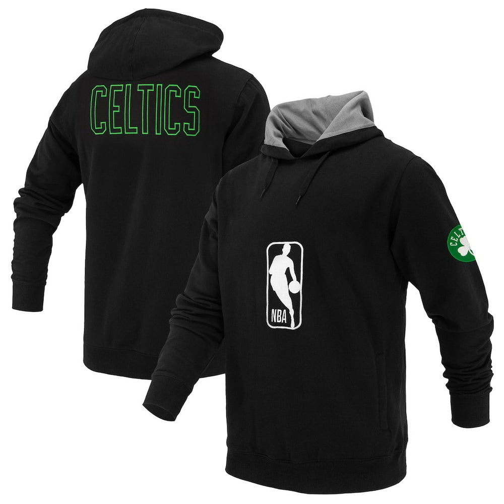 Boston Celtics FISLL Unisex Logoman Shadow Collection Pullover Hoodie Black