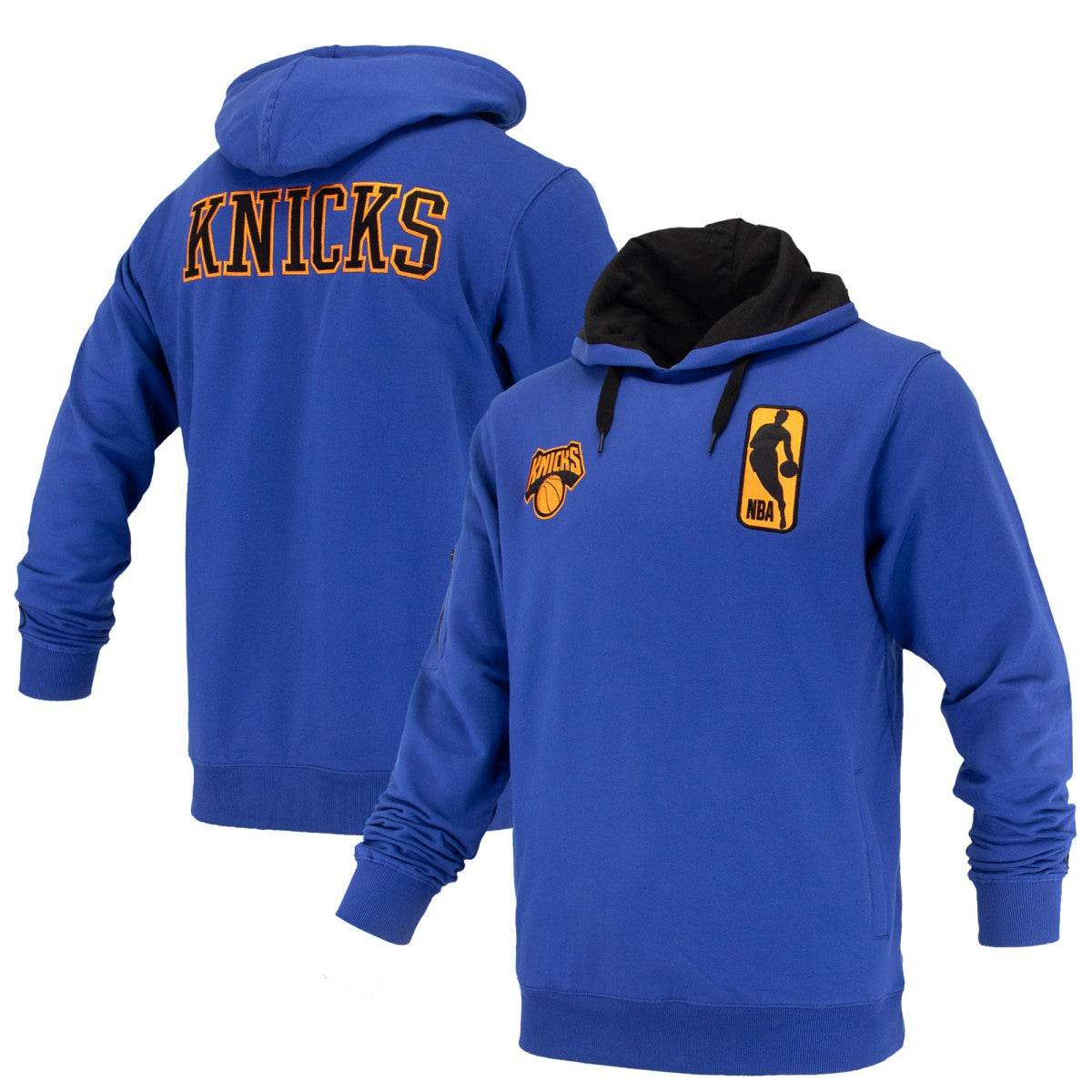 New York Knicks FISLL Unisex Logoman Shadow Collection Pullover Hoodie Blue
