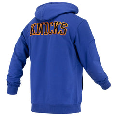 New York Knicks FISLL Unisex Logoman Shadow Collection Pullover Hoodie Blue