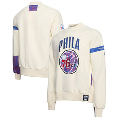 Philadelphia 76ers NBA x Two Hype Culture & Hoops Collection Premium Pullover Sweatshirt - Cream