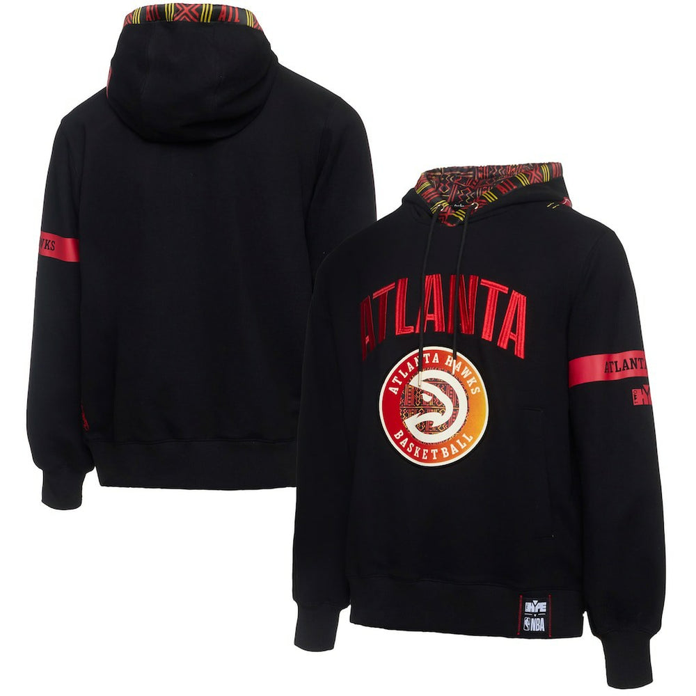 Atlanta Hawks NBA x Two Hype Culture & Hoops Collection Premium Pullover Hoodie - Black
