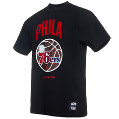 Philadelphia 76ers NBA x Two Hype Culture & Hoops Collection Premium T-Shirt - Black