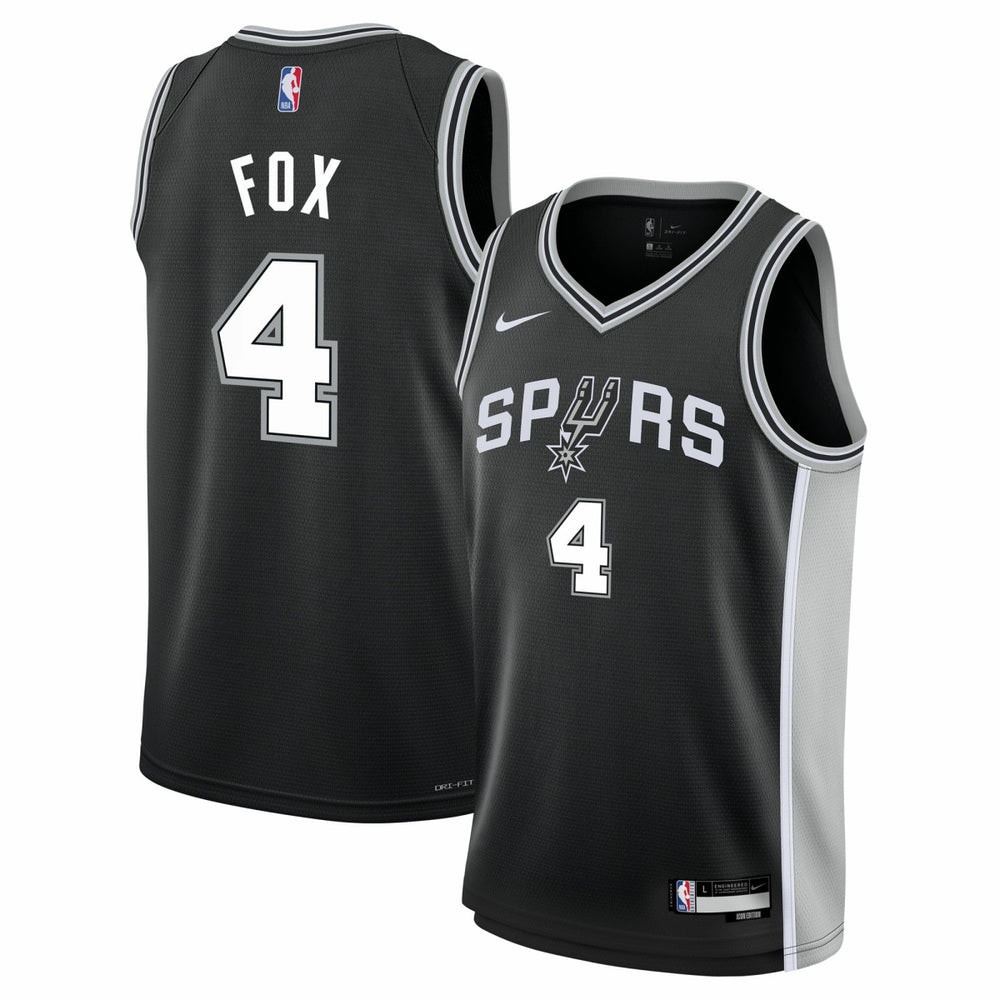 De'Aaron Fox San Antonio Spurs Youth Swingman Jersey Icon Edition Black - Nike