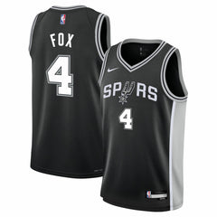 De'Aaron Fox San Antonio Spurs Youth Swingman Jersey Icon Edition Black - Nike