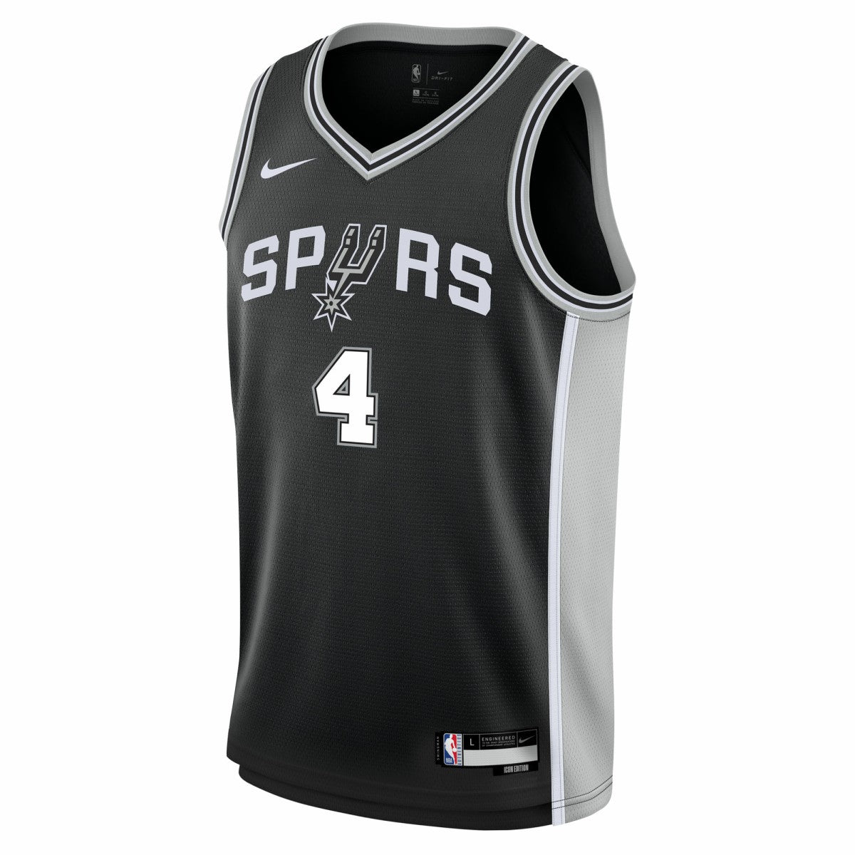 De'Aaron Fox San Antonio Spurs Youth Swingman Jersey Icon Edition Black - Nike