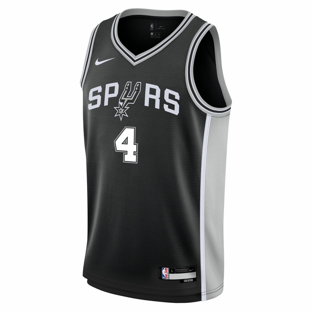 De'Aaron Fox San Antonio Spurs Youth Swingman Jersey Icon Edition Black - Nike