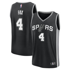 De'Aaron Fox San Antonio Spurs Fast Break Replica Player Jersey Icon Edition Black - Fanatics