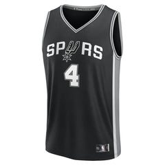De'Aaron Fox San Antonio Spurs Youth Fast Break Replica Player Jersey Icon Edition Black - Fanatics