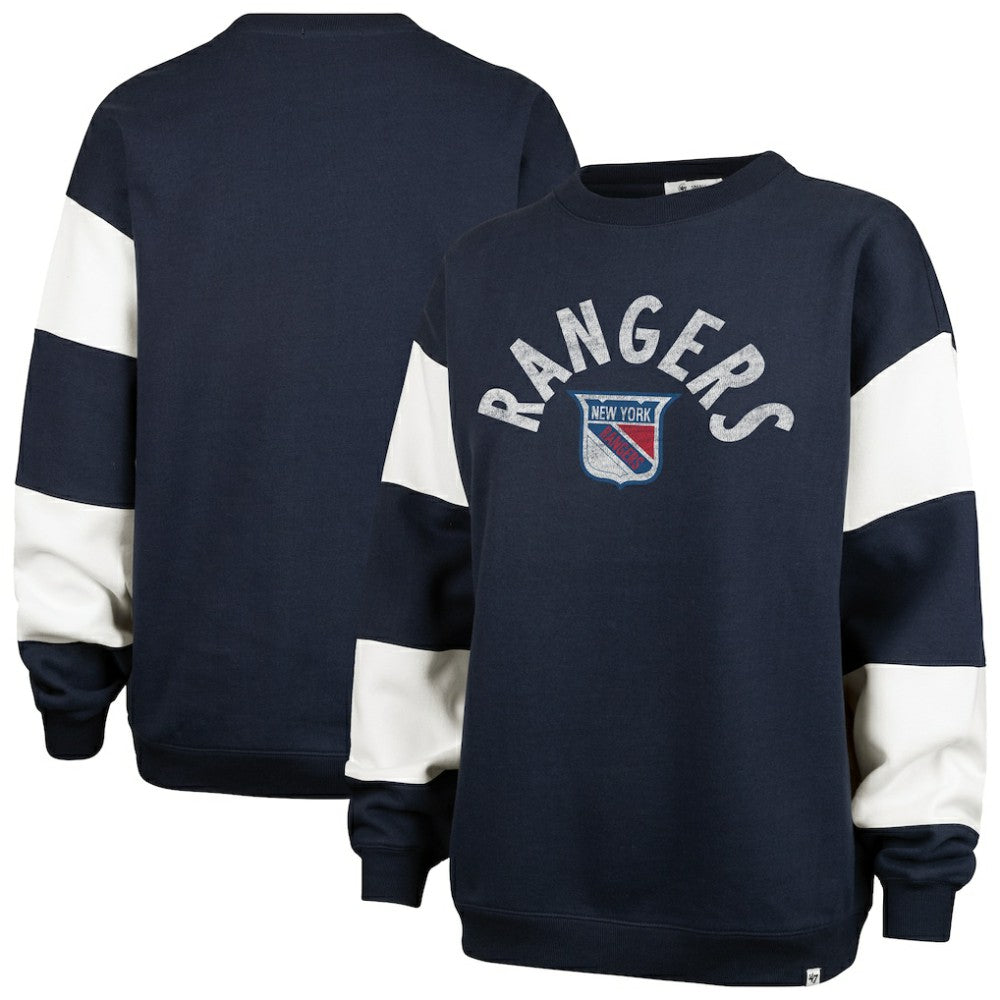 New York Rangers '47 Women's Eephus Barred Pullover Sweatshirt - Navy | US 202852838