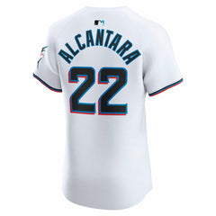 Sandy Alcantara Miami Marlins Nike Home Elite Jersey - White Jerseys