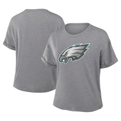 Philadelphia Eagles Women's Tribute Tri-Blend Boxy T-Shirt - Heather Gray T-shirts