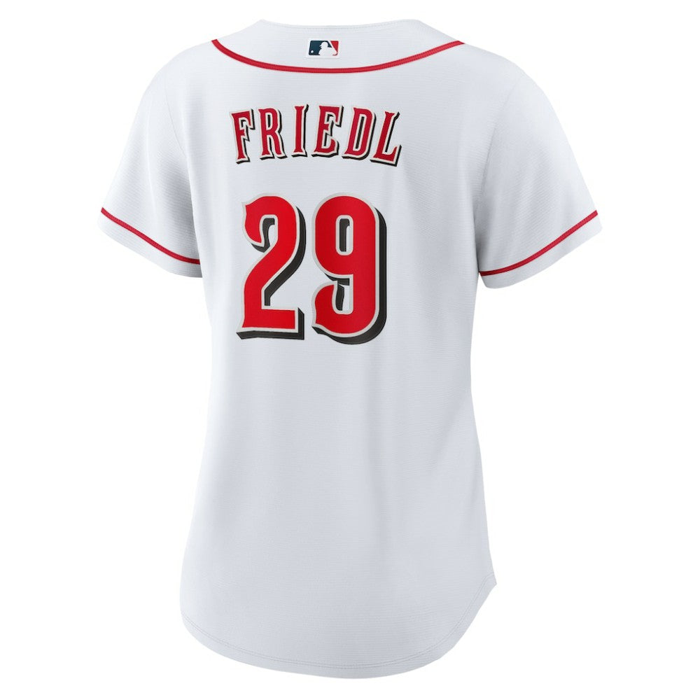 TJ Friedl Cincinnati Reds Nike Women's Home Replica Jersey - White Jerseys