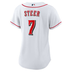 Spencer Steer Cincinnati Reds Nike Women's Home Replica Jersey - White Jerseys