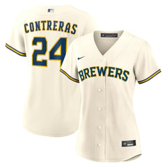 William Contreras Milwaukee Brewers Nike Women's Home Replica Jersey - Cream Jerseys