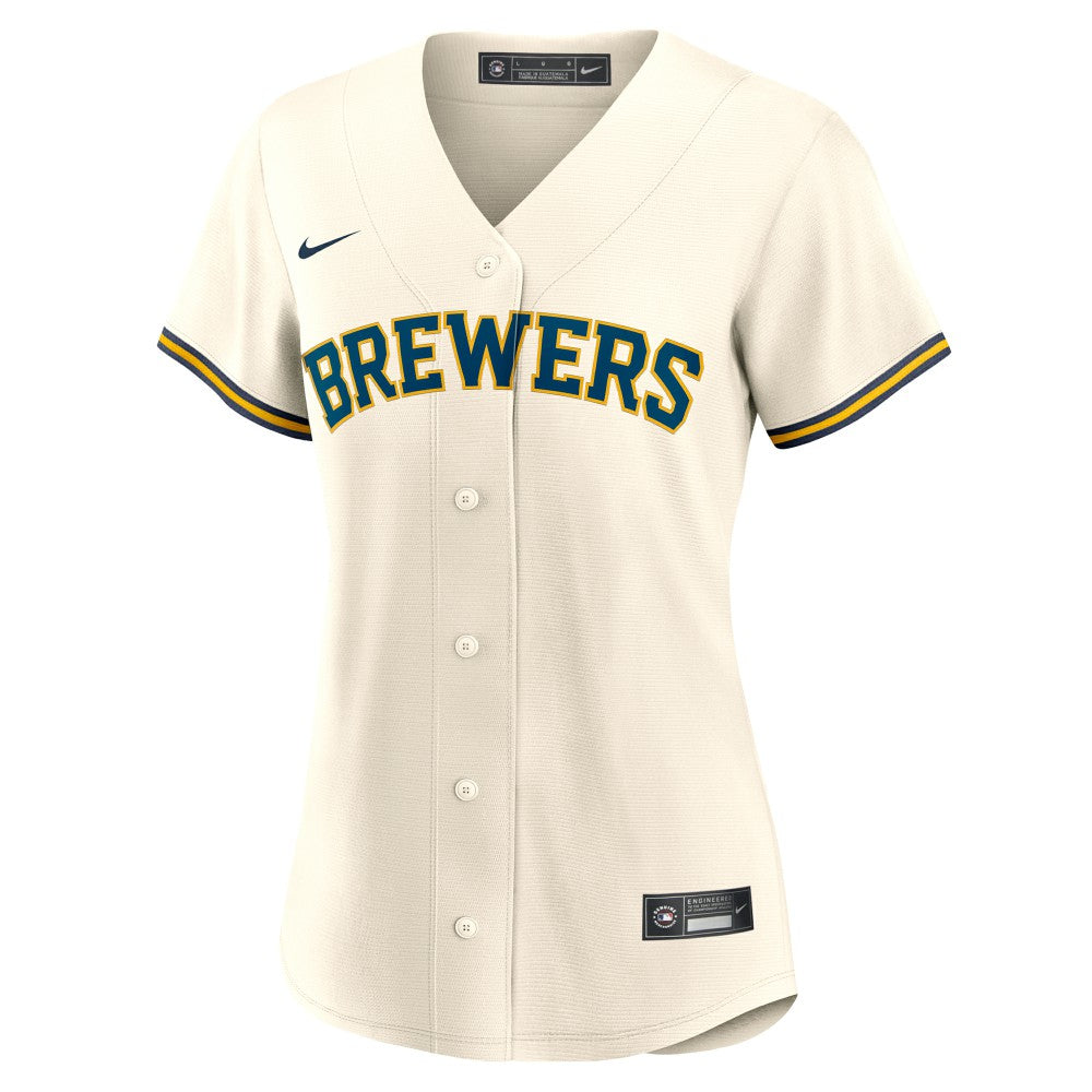 William Contreras Milwaukee Brewers Nike Women's Home Replica Jersey - Cream Jerseys