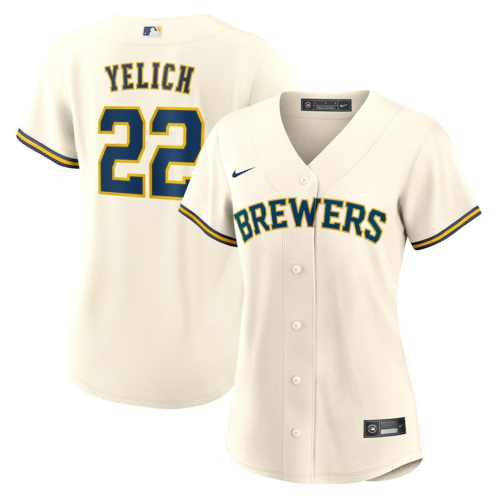 Christian Yelich Milwaukee Brewers Nike Women's Home Replica Jersey - White Jerseys