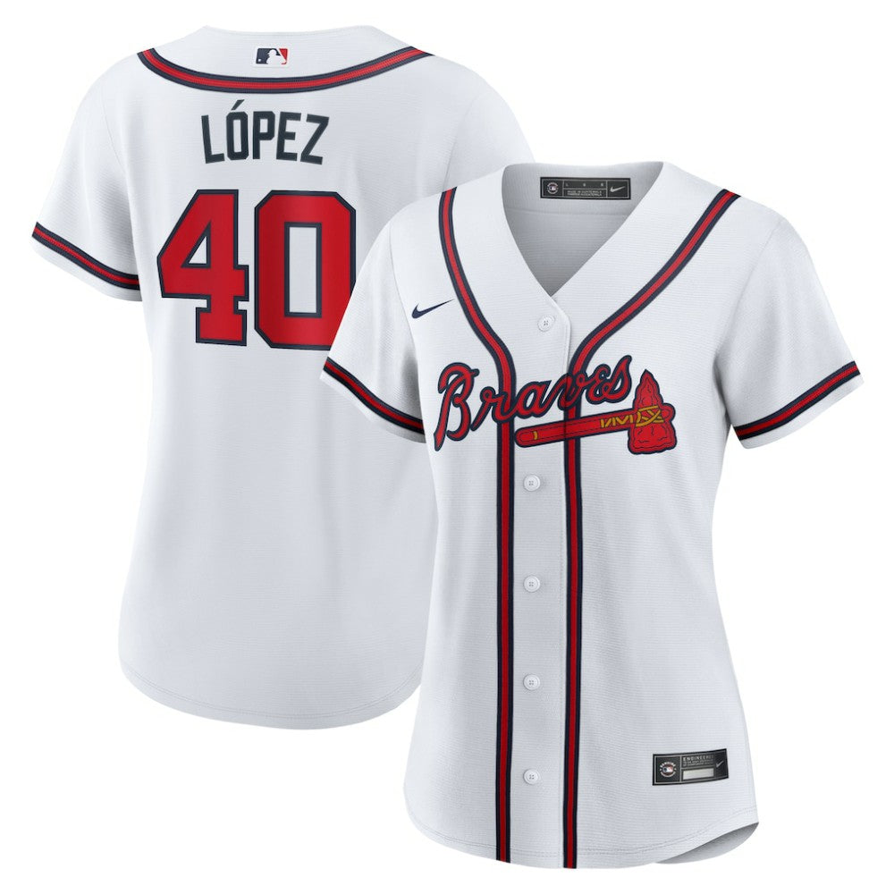 Reynaldo Lopez Atlanta Braves Nike Women's Home Replica Jersey - White Jerseys