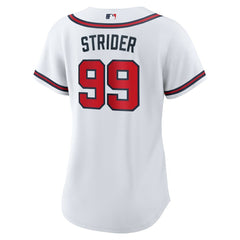 Spencer Strider Atlanta Braves Nike Women's Home Replica Jersey - White Jerseys
