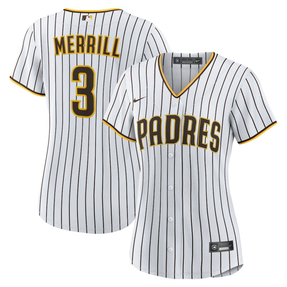 Jackson Merrill San Diego Padres Nike Women's Home Replica Jersey - White Jerseys