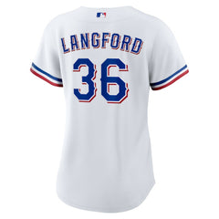 Wyatt Langford Texas Rangers Nike Women's Home Replica Jersey - White Jerseys