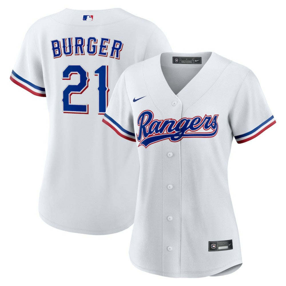 Jake Burger Texas Rangers Nike Women's Home Replica Jersey - White Jerseys