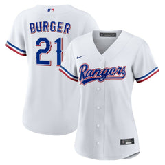 Jake Burger Texas Rangers Nike Women's Home Replica Jersey - White Jerseys