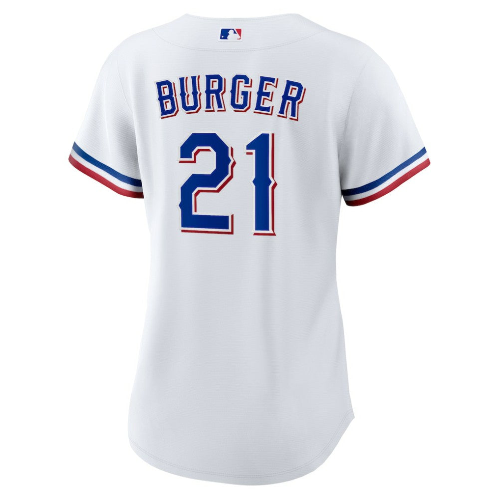 Jake Burger Texas Rangers Nike Women's Home Replica Jersey - White Jerseys