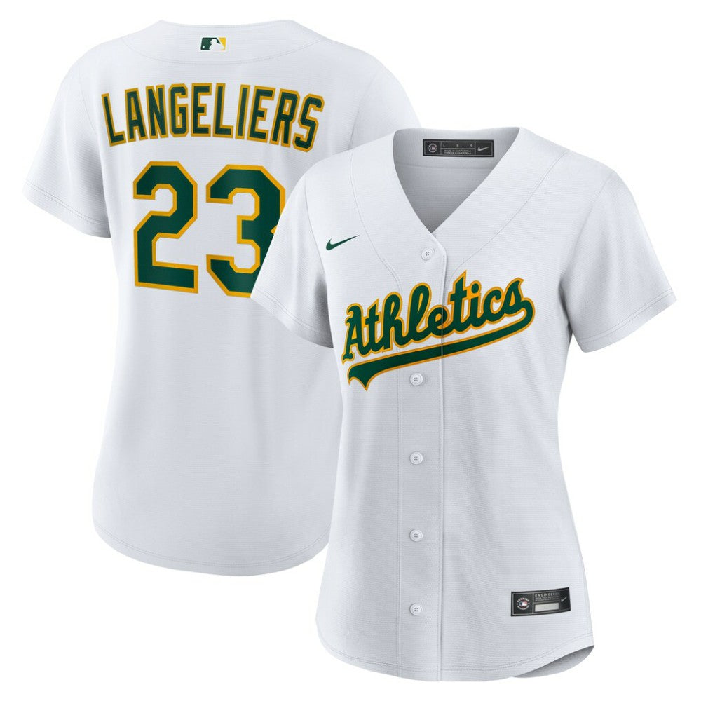 Shea Langeliers Athletics Nike Women's Home Replica Jersey - White Jerseys